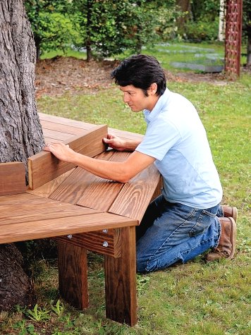 Скамья вокруг дерева - фото 8