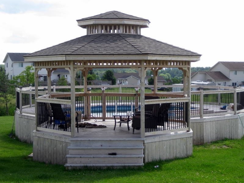 Строим беседку возле бассейна - фото 12