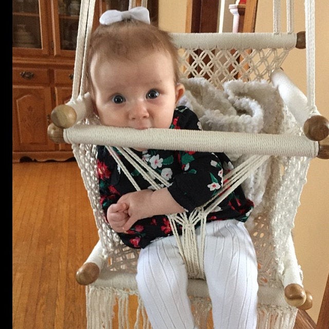 Детские качели по технике макраме - фото 3