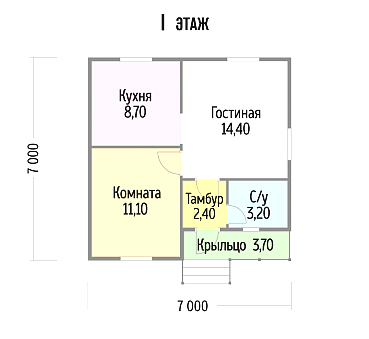 Дачный дом из дерева 7х7 метров - фото 2