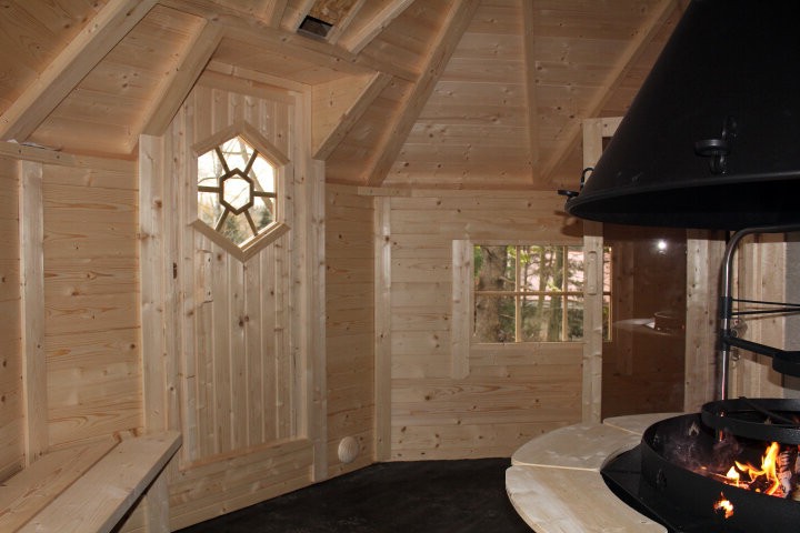 Финская сауна с печью для гриля - фото 5