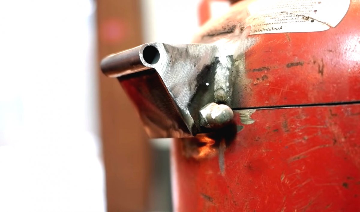 Механическая корзина для мусора из старого газового баллона - фото 22