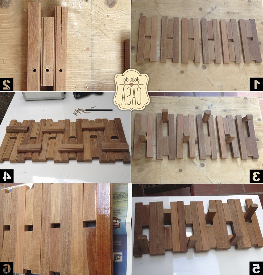 Вешалка из остатков дерева - фото 3