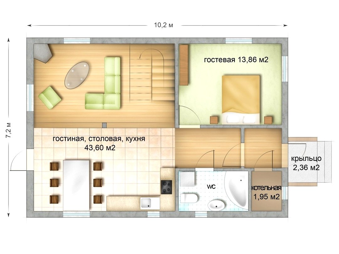 Каркасный деревянный дом - фото 4