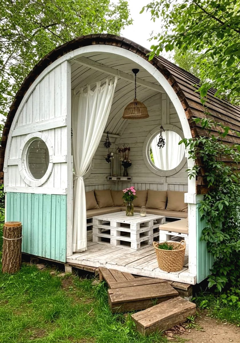 Зона отдыха или что можно сделать из поддонов на своем участке - фото 6