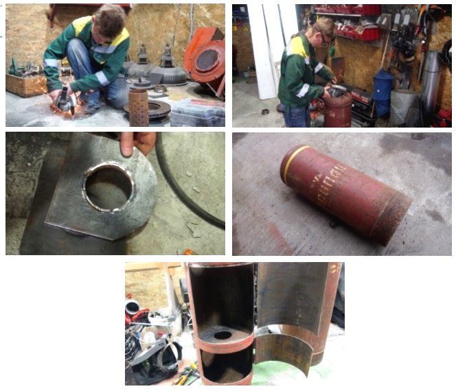 Универсальная печь из баллона на дровах и отработке - фото 6