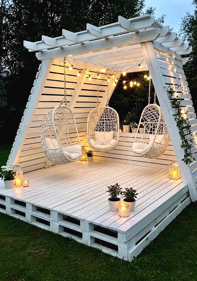 Зона отдыха или что можно сделать из поддонов на своем участке - фото 2