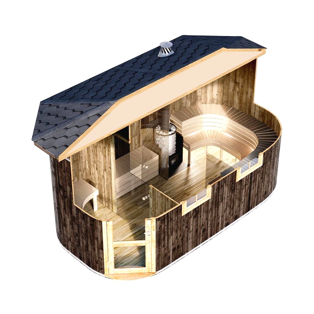 Мини сауна из хвойного дерева - фото 10