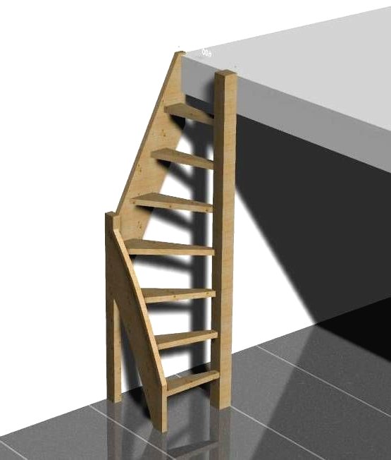 Деревянная лестница на второй этаж - фото 3