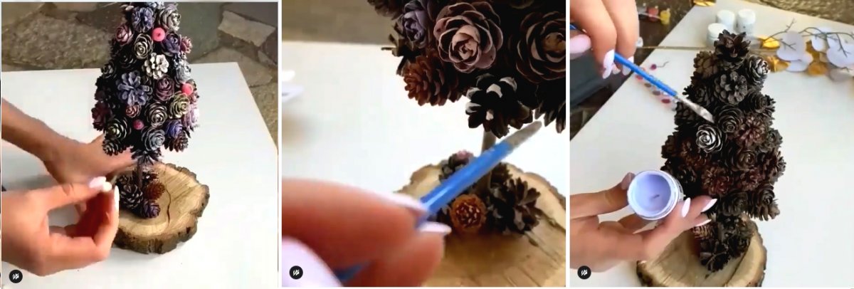 Маленькая новогодняя елочка своими руками - фото 3