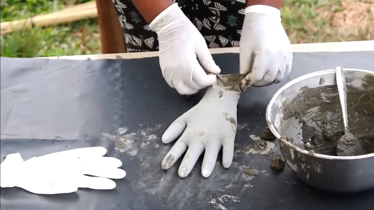 Необычный горшок из цемента - фото 7