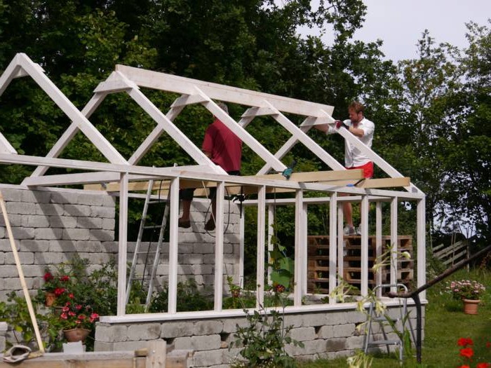 Теплица блоков и поликарбоната - фото 14