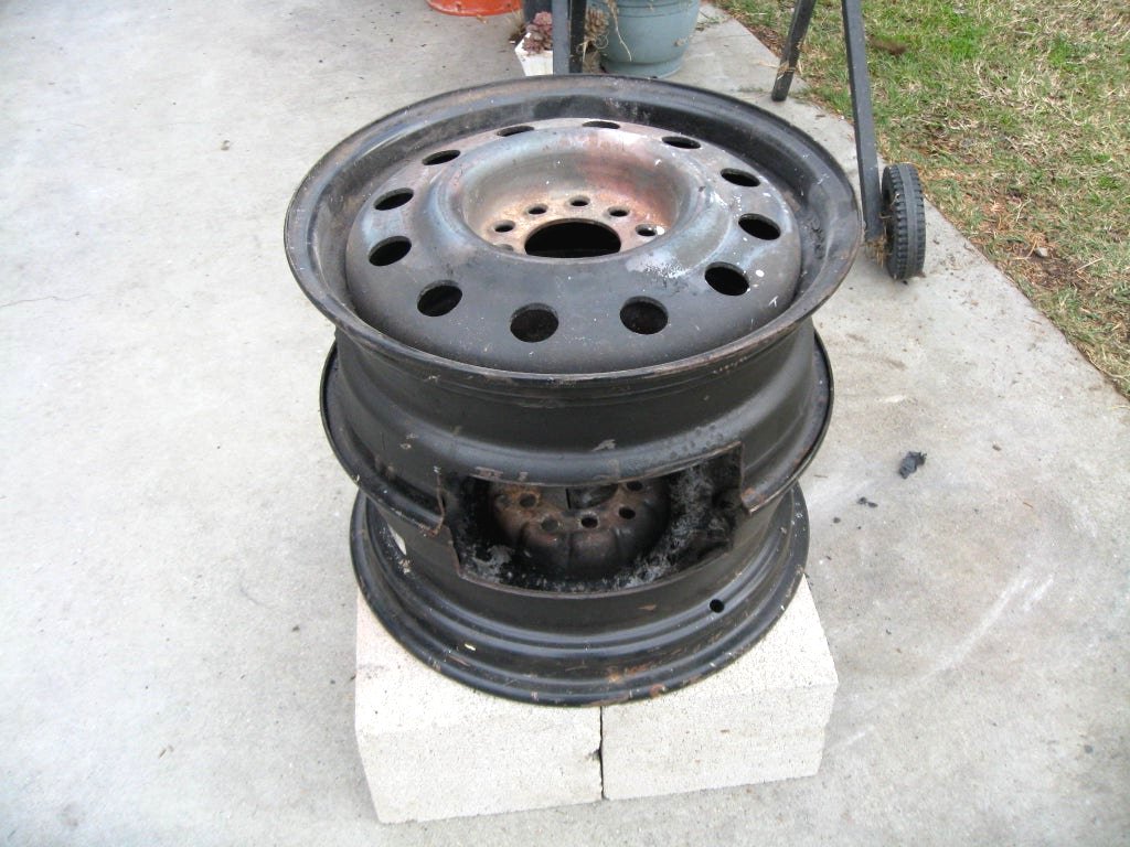 Печка из автомобильных дисков своими руками без сварки - фото