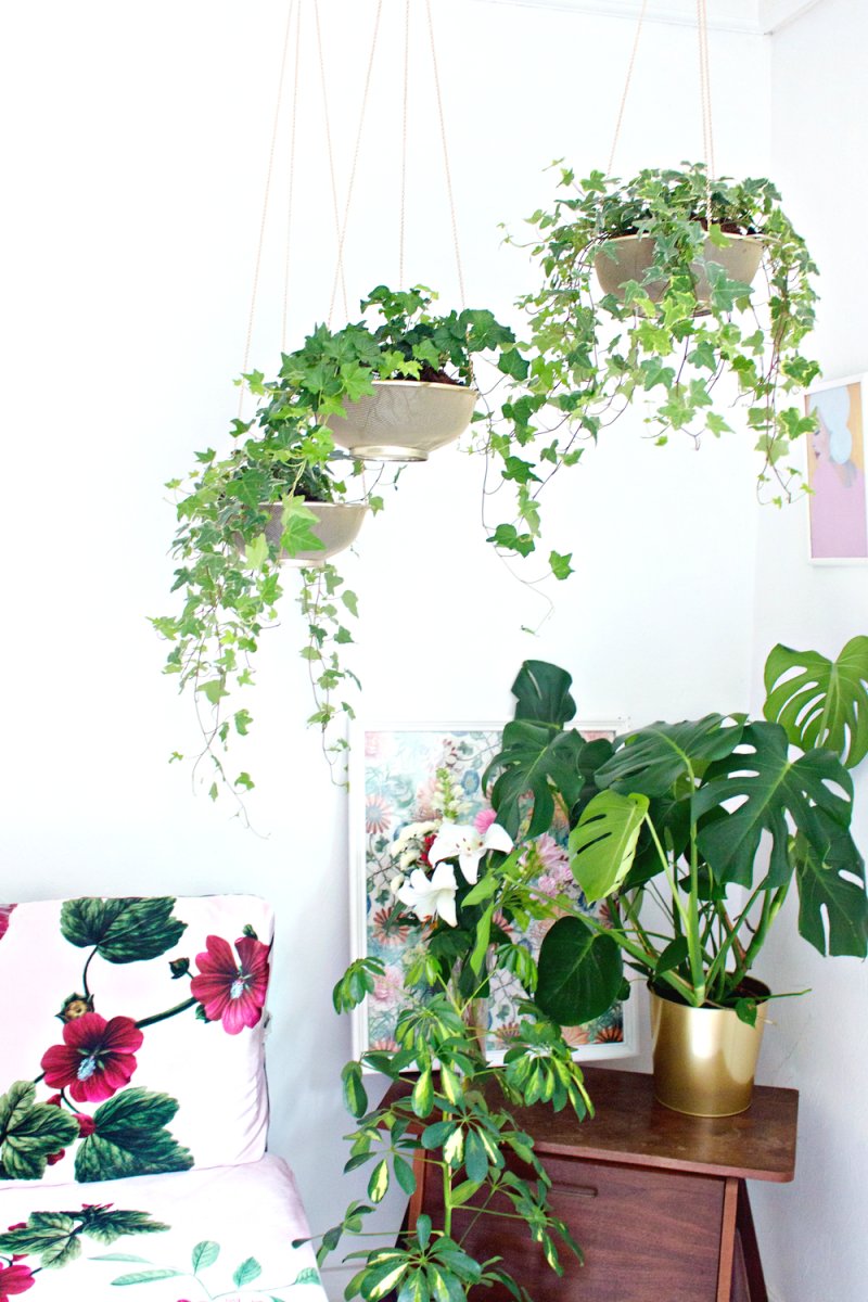 Подвесной горшок из сита - фото 11