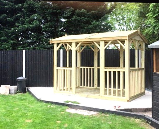 Беседка из дерева своими руками на даче - фото 5