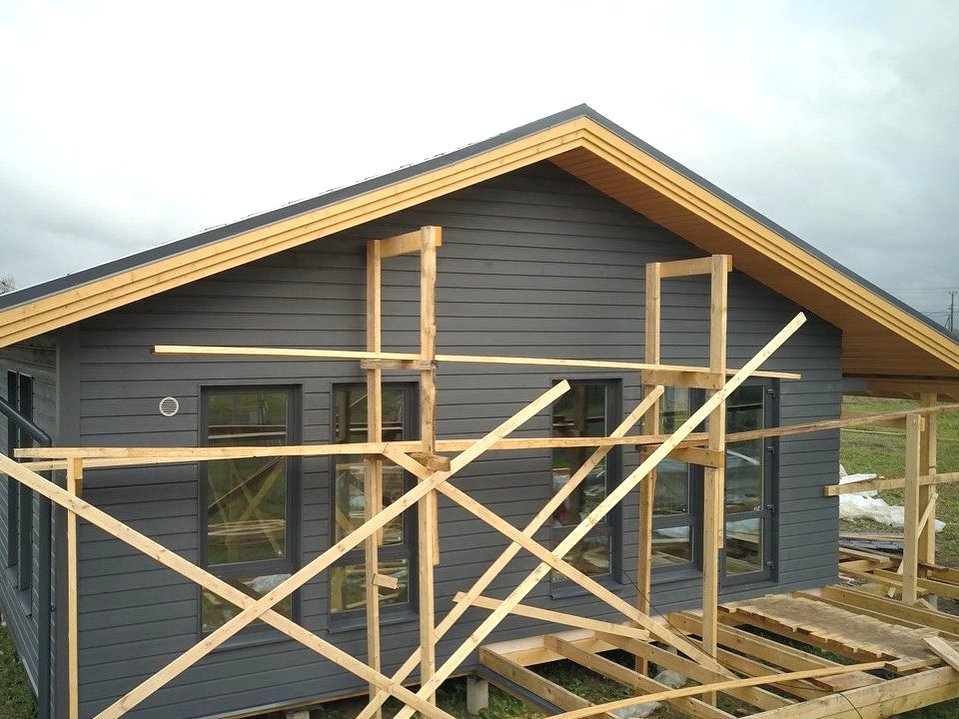 Одноэтажный каркасный дом из дерева - фото 14