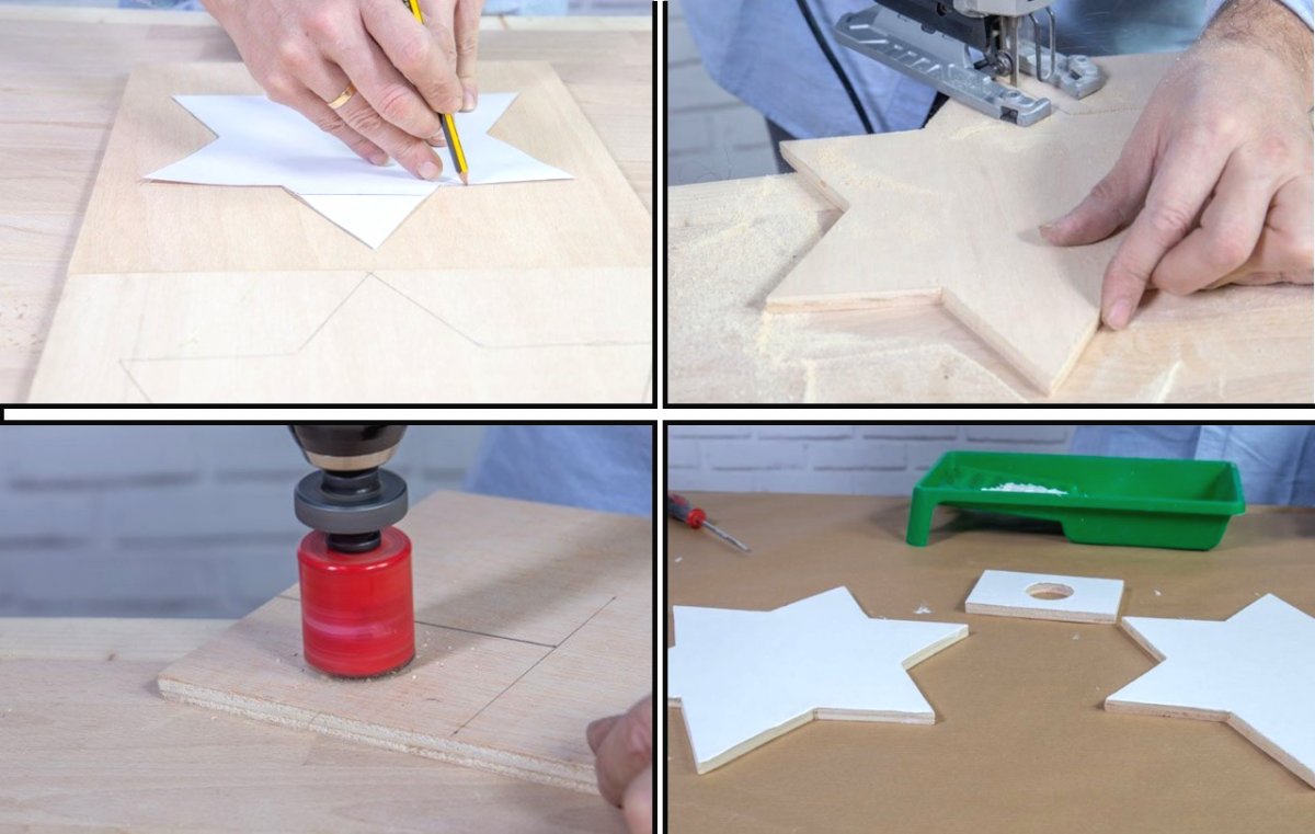 Декоративная лампа в форме звезды - фото 2