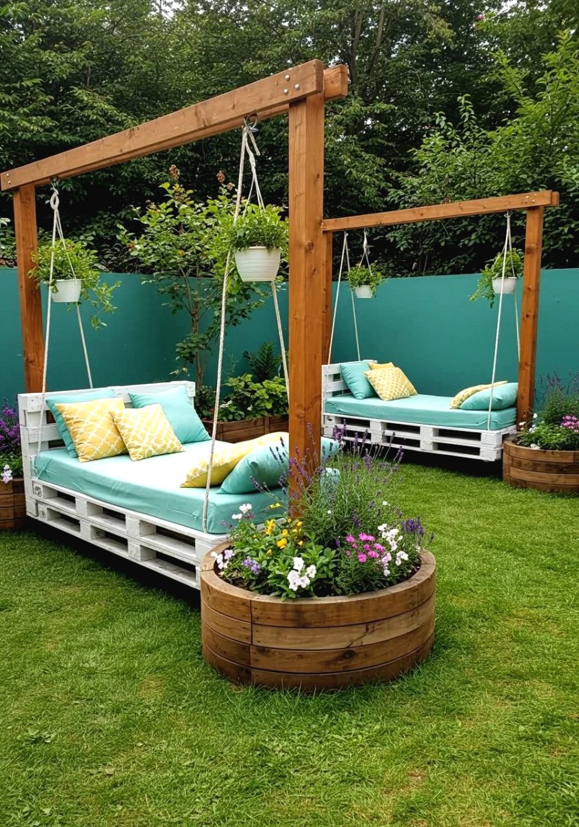 Зона отдыха или что можно сделать из поддонов на своем участке - фото 4