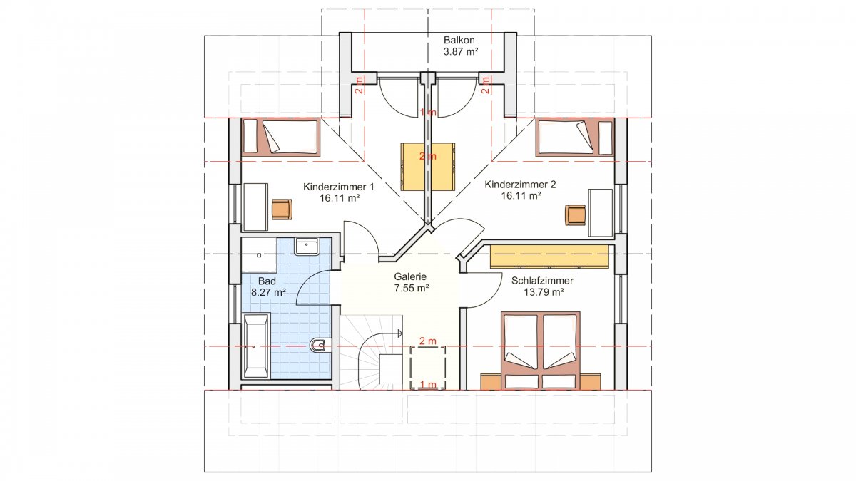 Двухэтажный дом 10 х 10 метров - фото 12