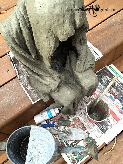 Оригинальный фонарь из бетона - фото 15