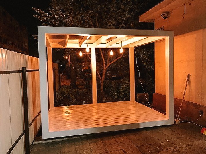 Интересная беседка из дерева - фото 5