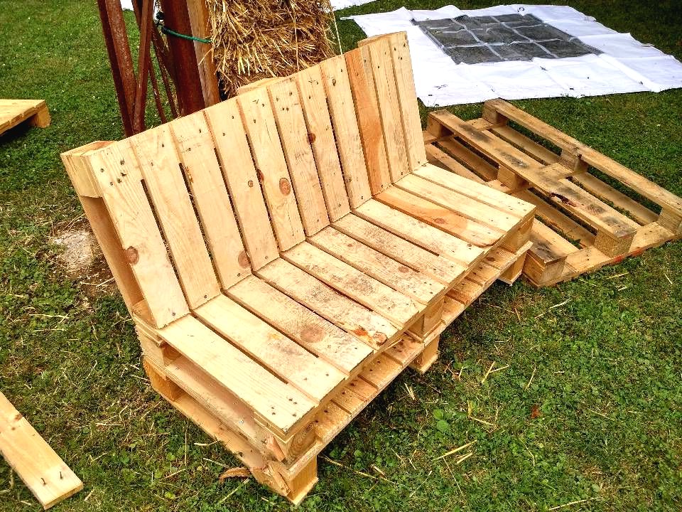 Садовый диван из поддона - фото 8