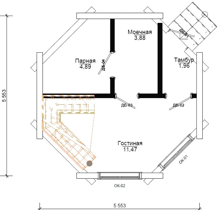 Необычная баня из бруса - фото 6