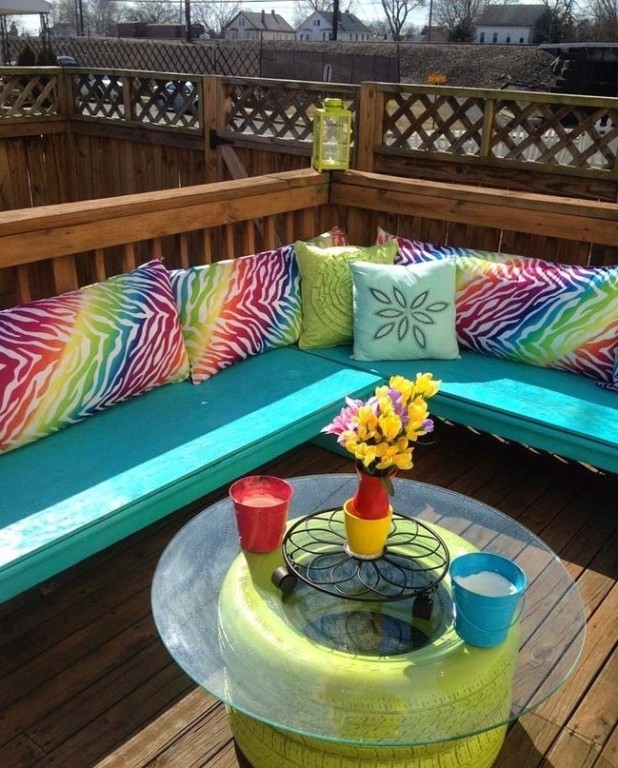 Столик из покрышек - фото 2