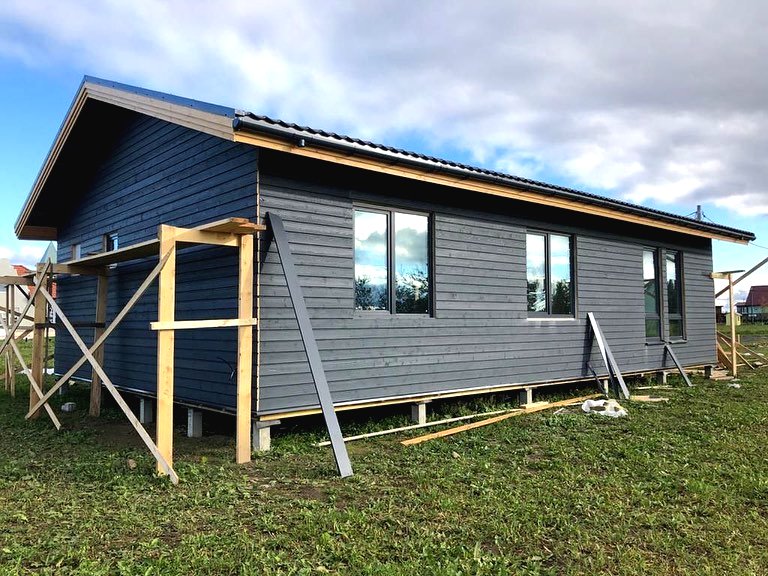 Одноэтажный каркасный дом из дерева - фото 9