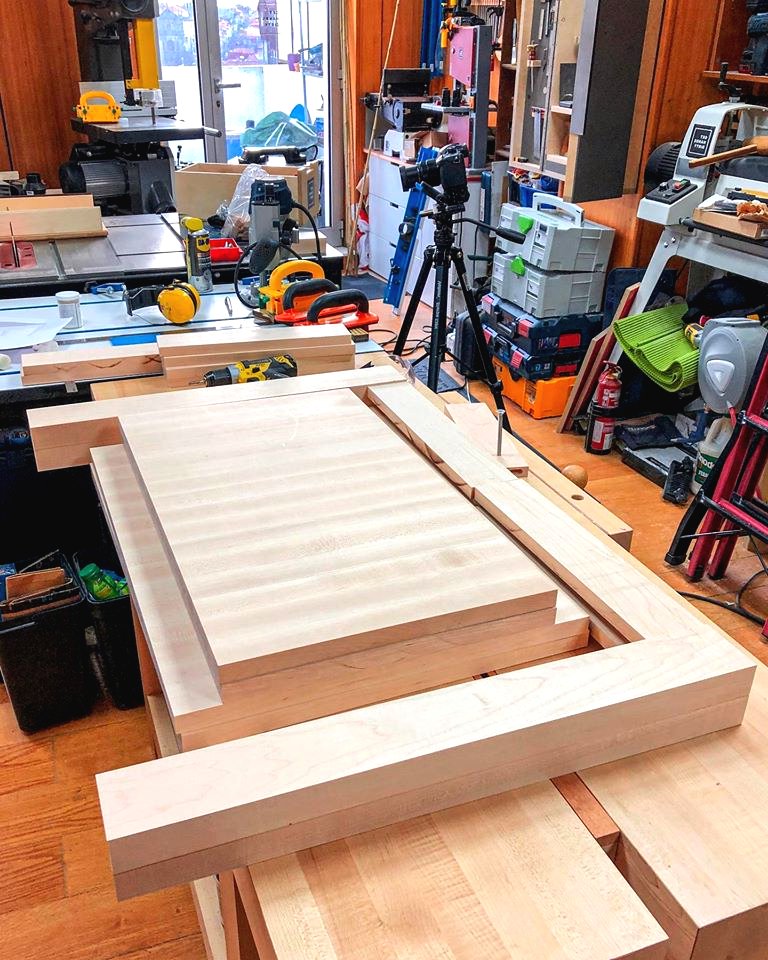 Как сделать раздвижной обеденный стол из твердого клена - фото 7