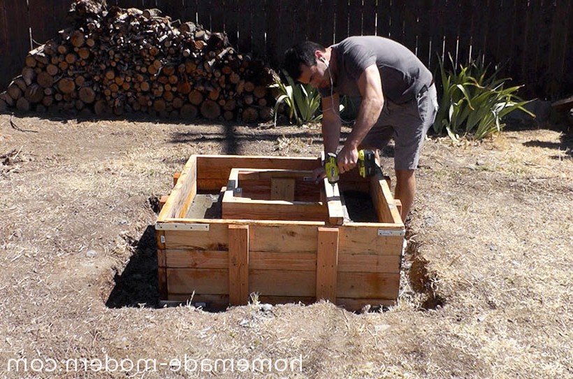 Уличный очаг из бетона - фото 8