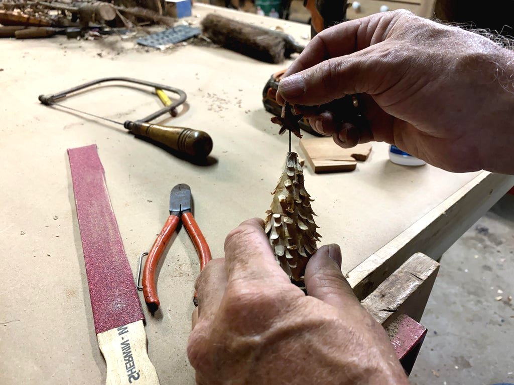 Маленькие настольные елочки своими руками - фото 9