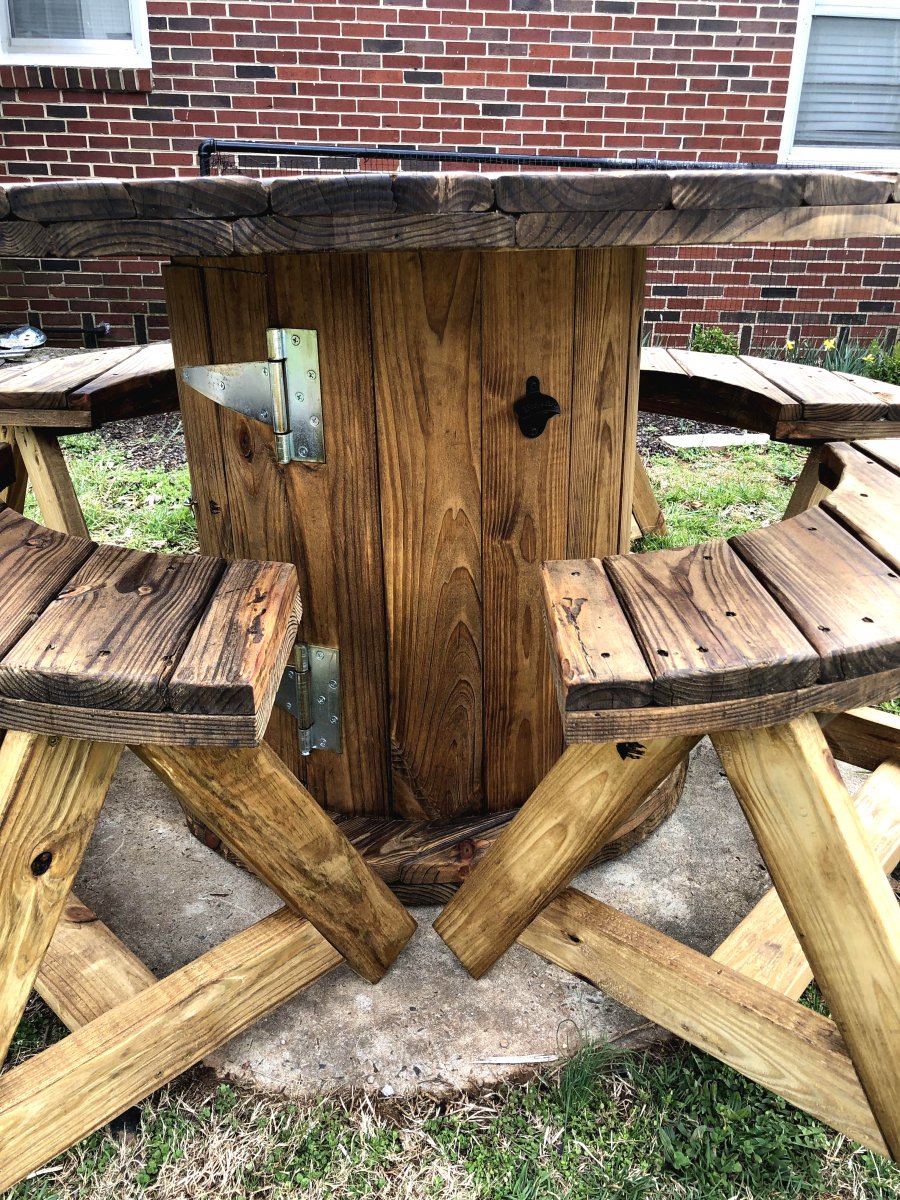 Садовая мебель из кабельного барабана - фото 7