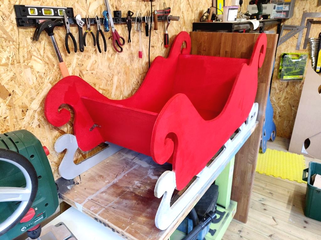 Рождественские сани из фанеры - фото 18