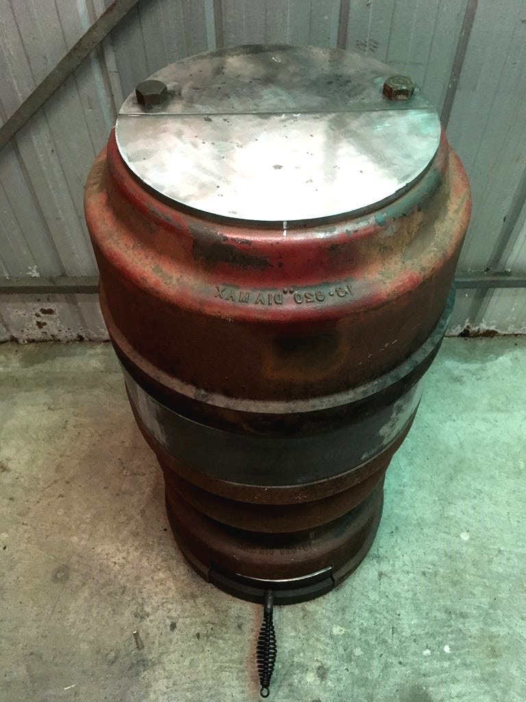 Буржуйка из тормозных барабанов - фото 12