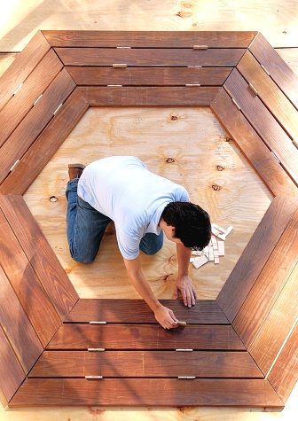 Скамья вокруг дерева - фото 2