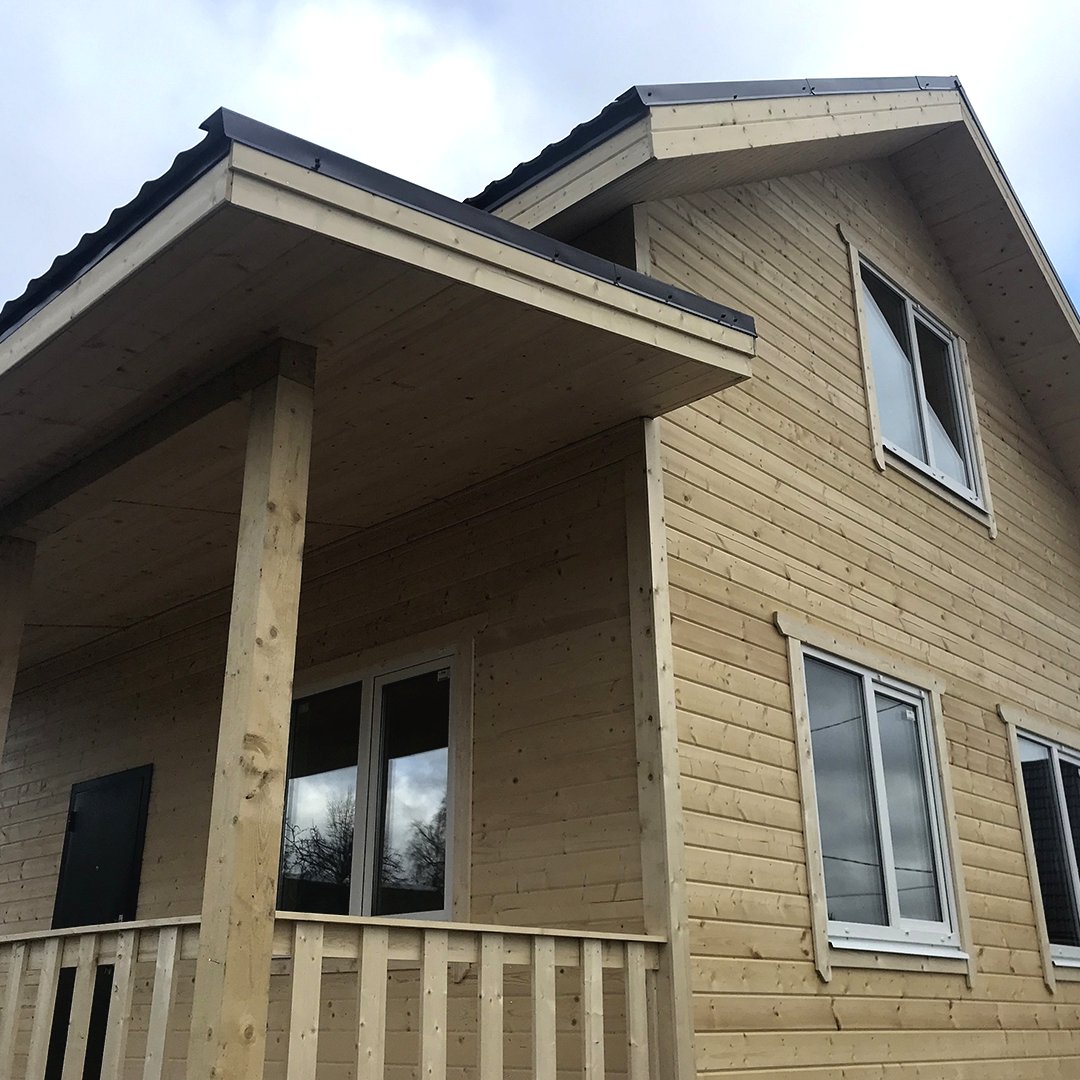 Двухэтажный каркасный дом из бруса - фото 2