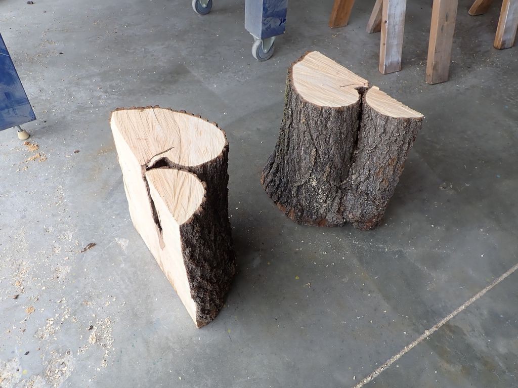 Простая садовая скамья из бревна - фото 10