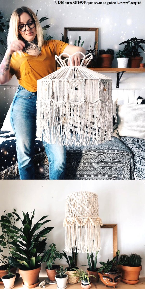 Абажур для лампы по технике макраме своими руками - фото 3