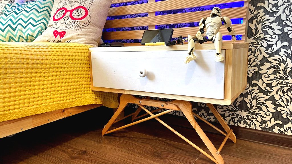 Тумбочка из вешалок своими руками - фото 4