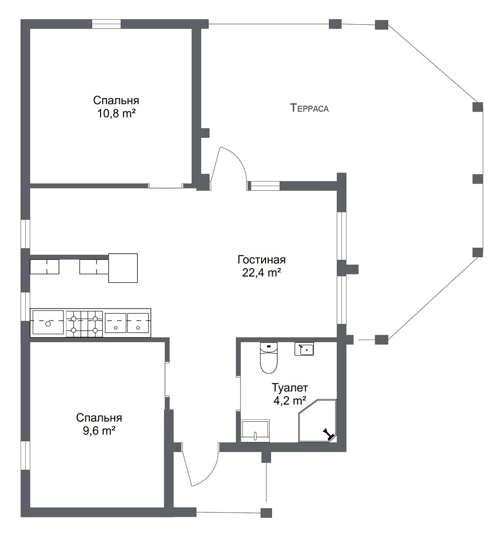 Деревянный каркасный дом из дерева - фото 4