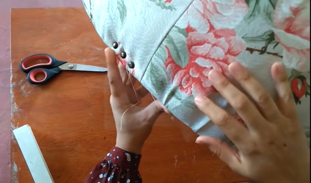 Оригинальный пуф из автопокрышки - фото 20