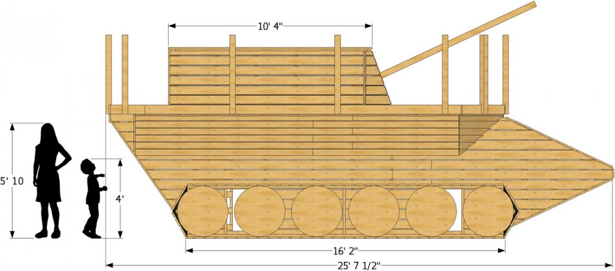Танк из дерева - фото 8