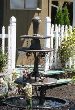 Как сделать трехуровневый садовый фонтан - фото 6