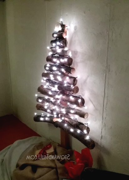 Новогодняя елка из веток - фото 4