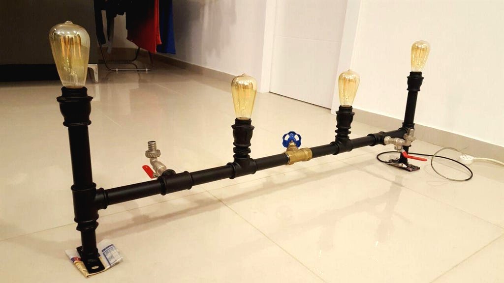 Лампа из труб своими руками - фото 5