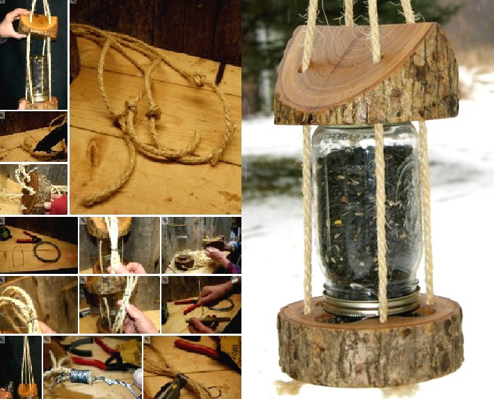 Кормушка для птиц своими руками из подручных материалов - фото 3