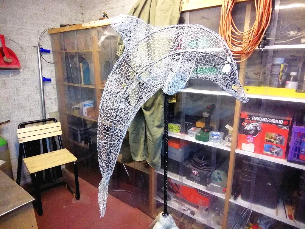 Рыба из бетона для пруда своими руками - фото 15