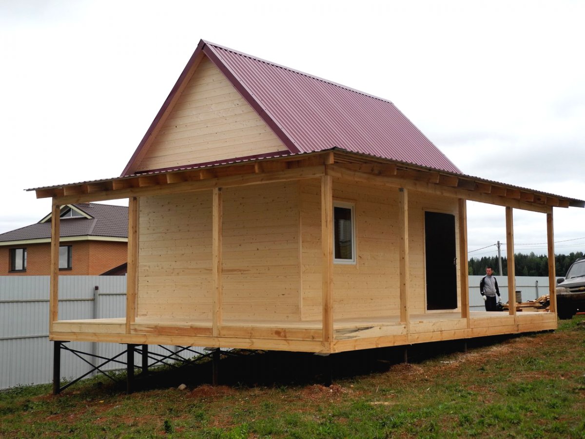 Каркасный дом 4*6 с терассой - фото 4