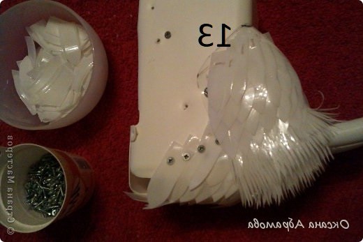 Голубь из пластиковых бутылок - фото 16